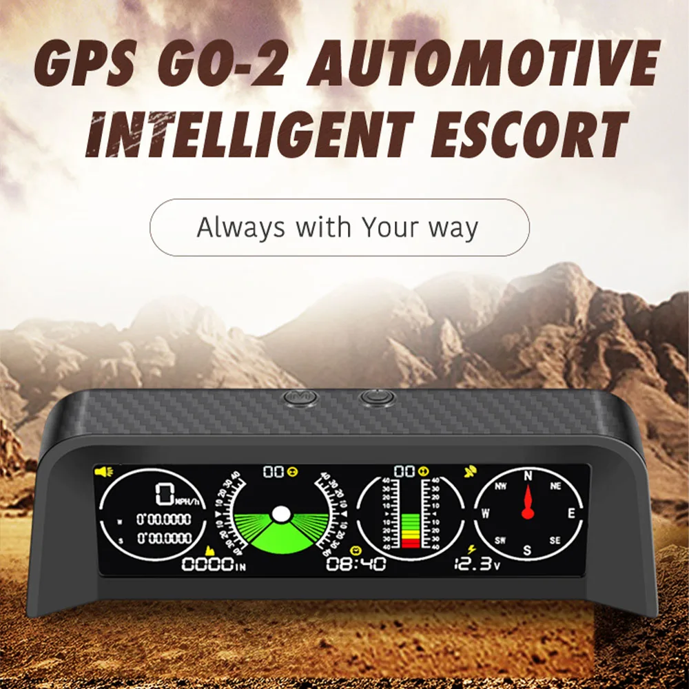 X90 Digital GPS Speedometer HUD Head Up Display MPH KM/H Inclinometer Protractor Compass Latitude Longitude Altitude Meter 12V