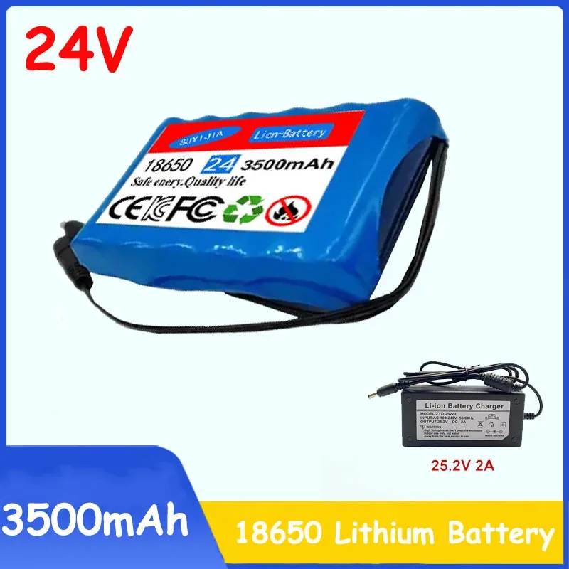 Batterie Lithium-ion Rechargeable 18650 6S1P 24 V 3.5Ah De Haute Qualité Avec Carte De Protection De Circuit BMS Intégrée