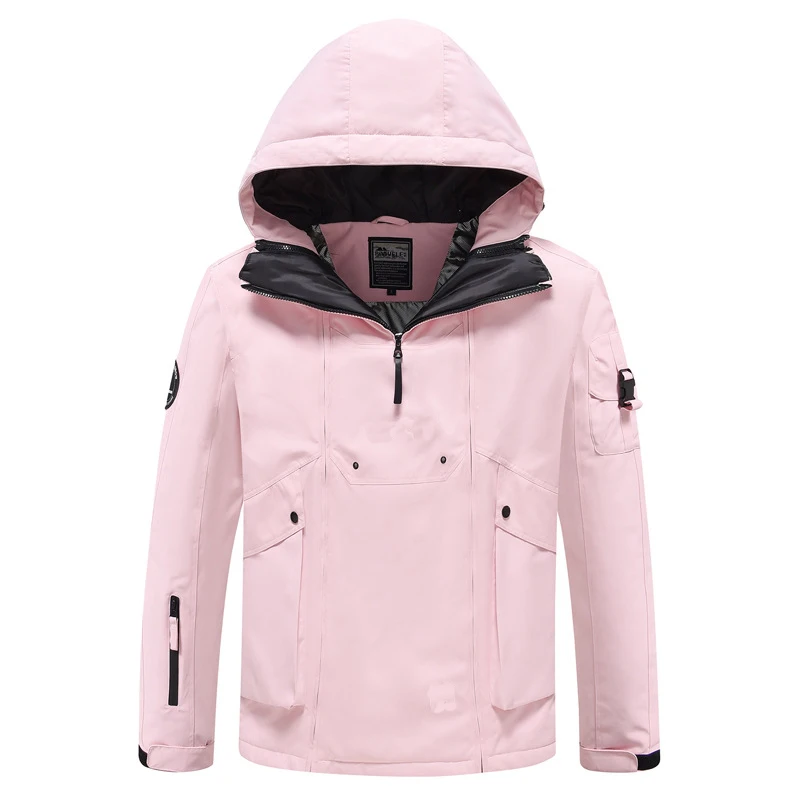 STLF Outdoor Winter-Skianzug für Paare, winddicht, wasserdicht, warm, atmungsaktiv, Einzel-/Doppelbrett