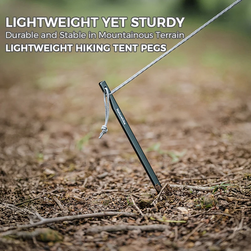 Naturehike Tent Nail 7075 Aluminum Alloy Peg Tent Stake Ultralight Backpacking Tent Nail Outdoor Camping Hiking Equipment