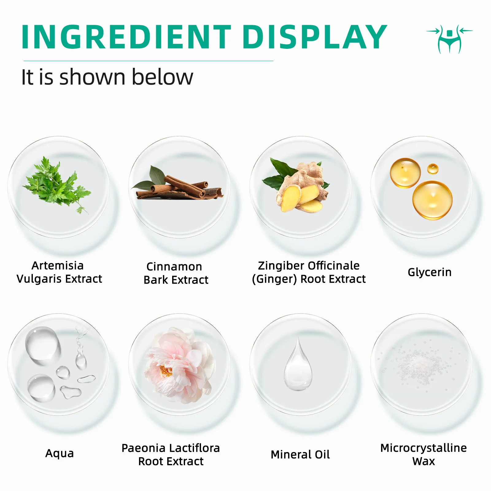 رقع التخسيس الطبيعية 100% 30 قطعة - ملصقات أزرار البطن العشبية لشكل الجسم، شعور دافئ خفيف، سهل الاستخدام ليلا ونهارا