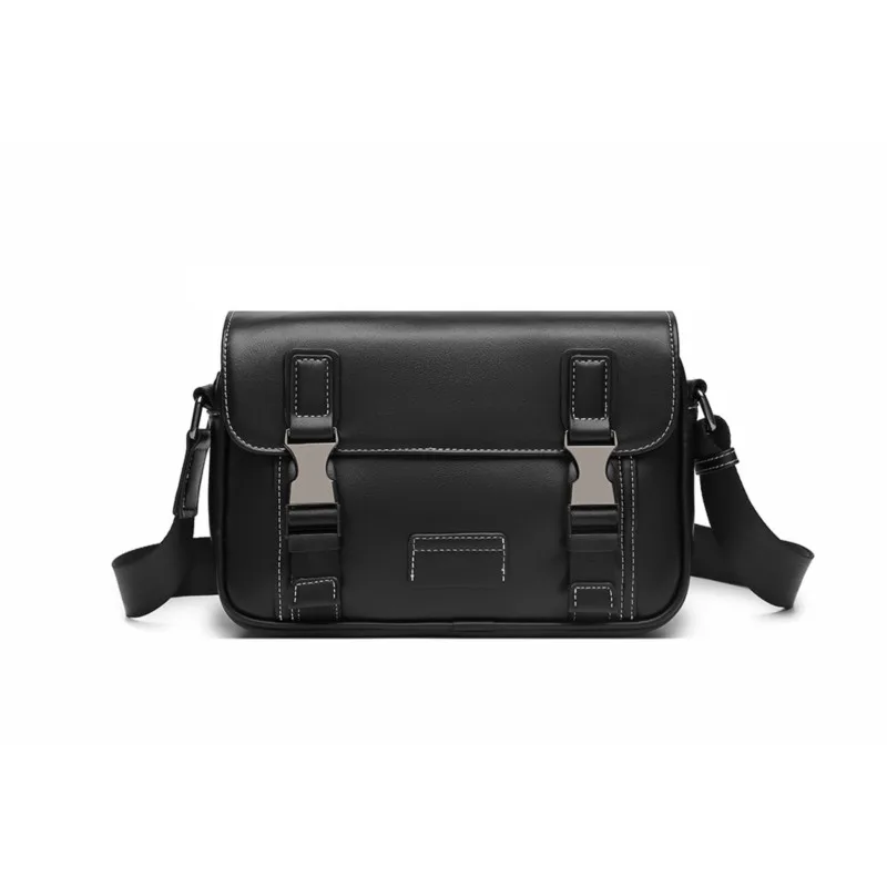 Imagem -03 - Bolsa Tiracolo de Couro para Homens Bolsa Mensageiro Casual Mochila Masculina Bolsa de Ombro Marca de Luxo Moda