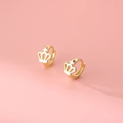 925 Sterling Silver Hot Sale Korean Crown Earrings Simple Temperament Exquisite Hot Semale Sexy Jewelry Gift