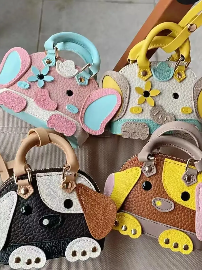 

Cute Animal ell Bag Dog Earphone Bag Handbag Crossbody Women's Bag Soft Korean Sle Faion Bag for Youth