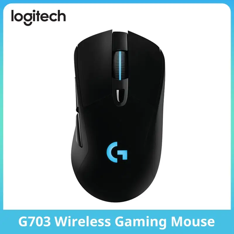 ماوس Logitech G703hero Esports بإضاءة RGB خلفية شحن لاسلكي لألعاب الكمبيوتر Lol/cf