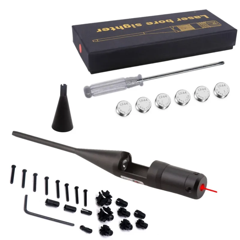 Laser boresighter from .177 .22 caliber to.78 Laser Collimator 12 Adapters Laser Boresighter