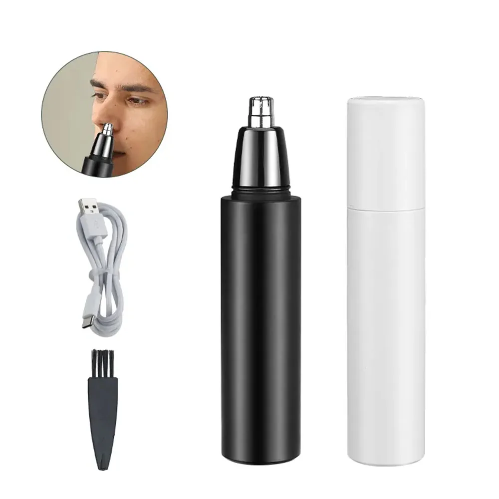 

Electric Wireless Men and Women Battery Nose Hair Trimmer Eyebrow Facial Mini Shavers Metal USB Charging Waterproof Rechargeable