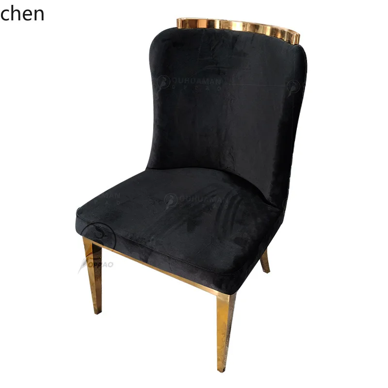HXL Dining Chair Stainless Steel Banquet Chair Restaurant High Back Chair