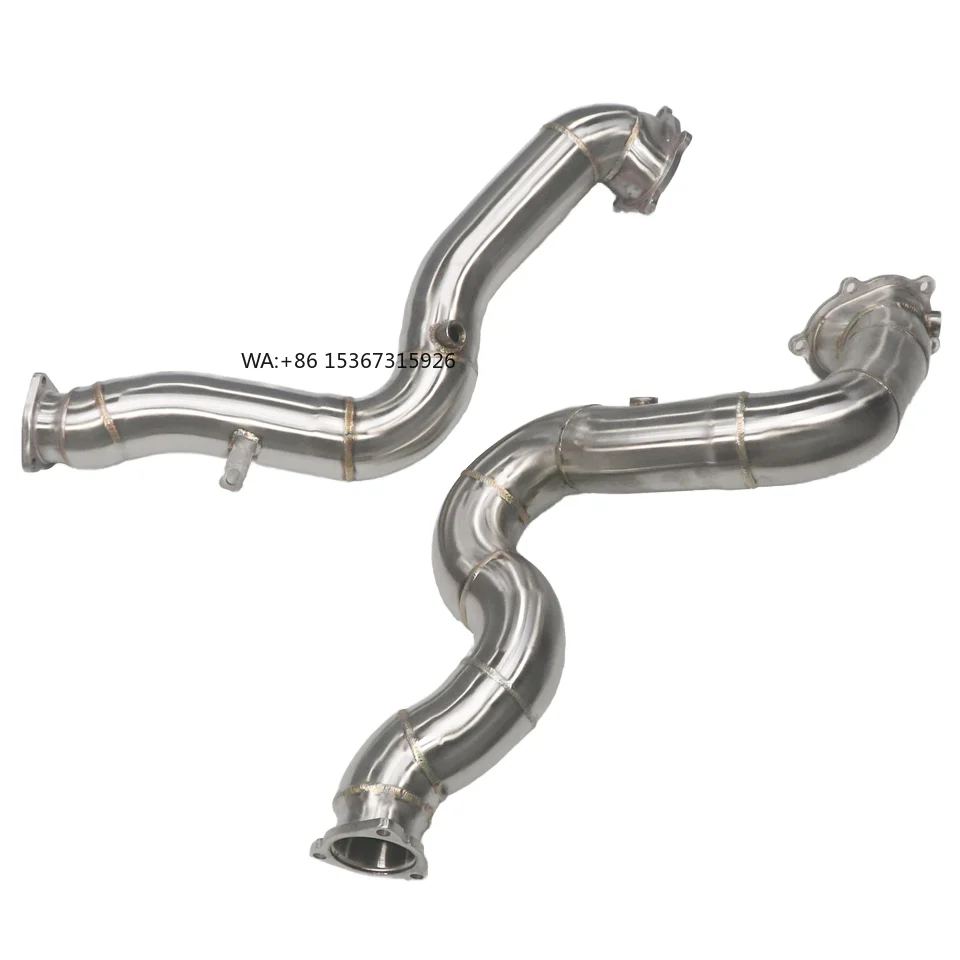 

Exhaust Straight Header Downpipe 2012-2018 A8 V8 C7 Stainless Steel Performance Exhaust Downpipe