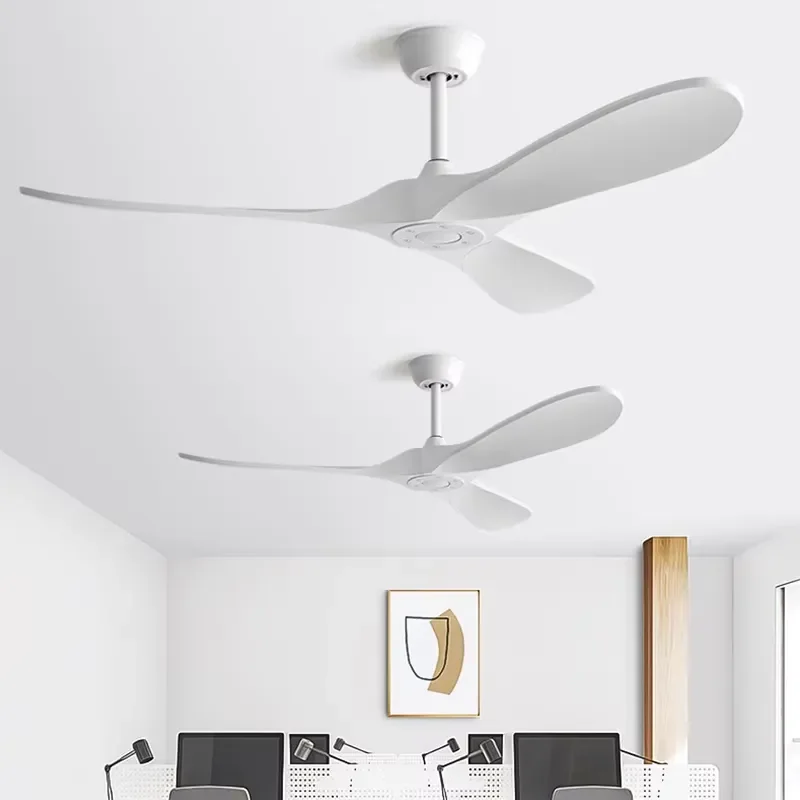 Elegant 52-Inch Wood Grain Decorative Ceiling Fan - Stylish Lighting-Free Option for Your Home