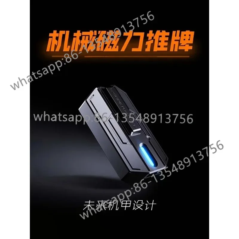 Pulse zinc alloy paragraph sense decompression push card decompression artifact edc popping coin adult black technology toy