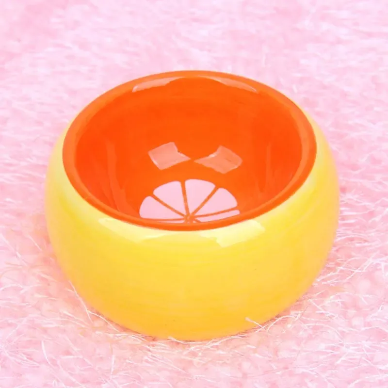 وعاء طعام هامستر مضاد للانسكاب، وعاء سيراميك ملون للفاكهة، وعاء تغذية صغير للحيوانات الأليفة، وعاء ماء يمنع البقشيش