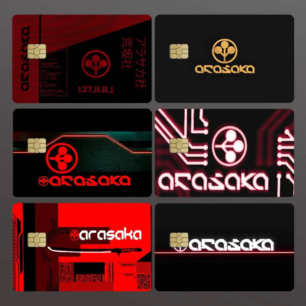Fashion A-ArasakaS Credit Skin Cover Card Stickers 4PCS Film Bus Pass Front Decoration Bank Debit Waterproof