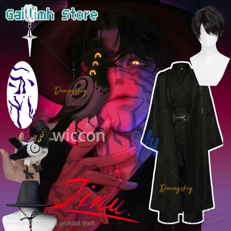 

Jinu sajaboy﻿ Cosplay Handsome Idol Stage Uniform For Anime Movie Kpop Demon Korea Hat Vampire Goth All Black Suit Halloween Cos