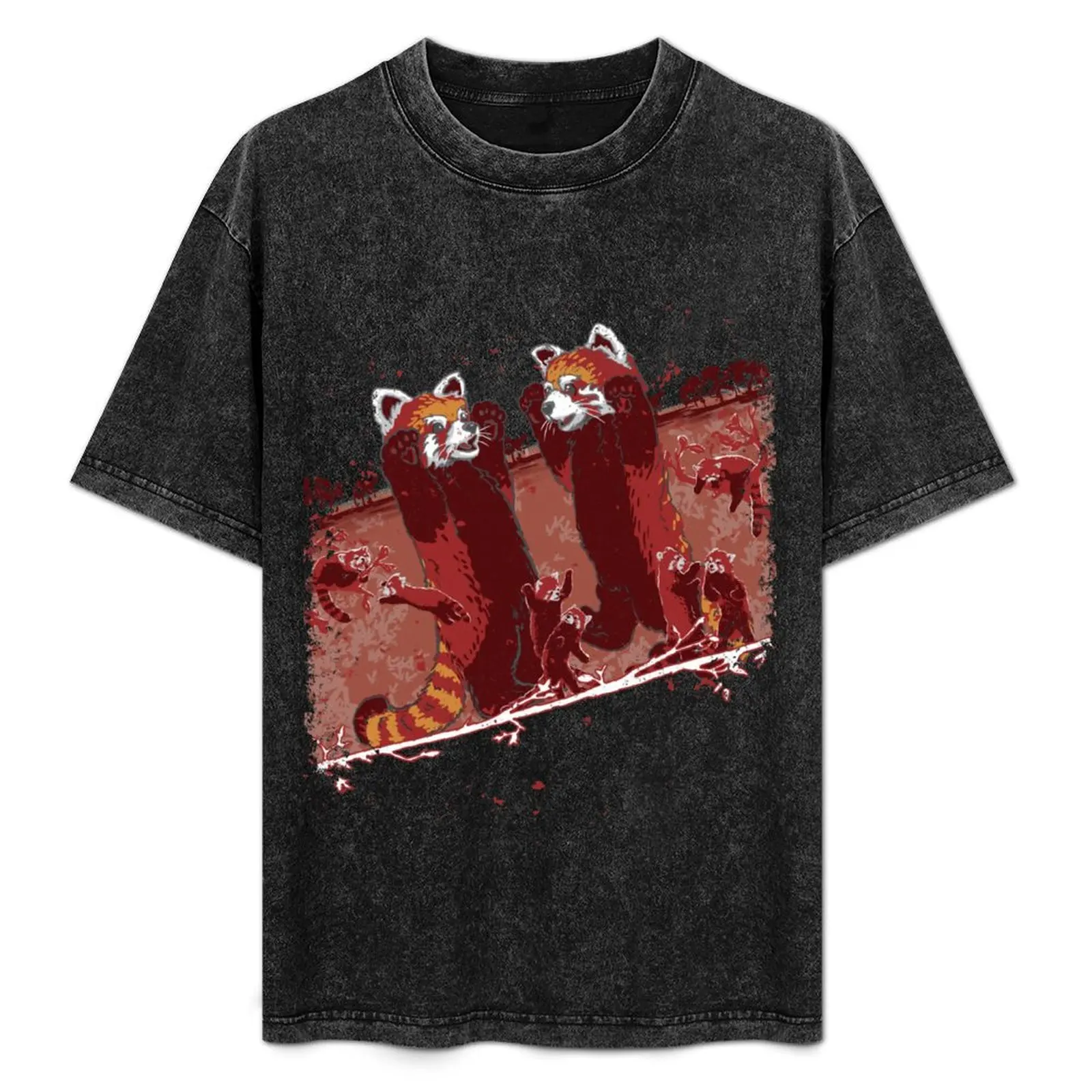 

Red Panda Fury T-Shirt Plus Size Outdoor Casual Top
