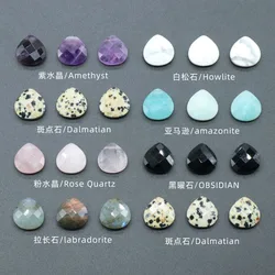 2pcs Natural Stone Side Hole Water Drop Amethyst Beads for Making DIY Exquisite Jewelry Necklace Bracelet Earring Accessories