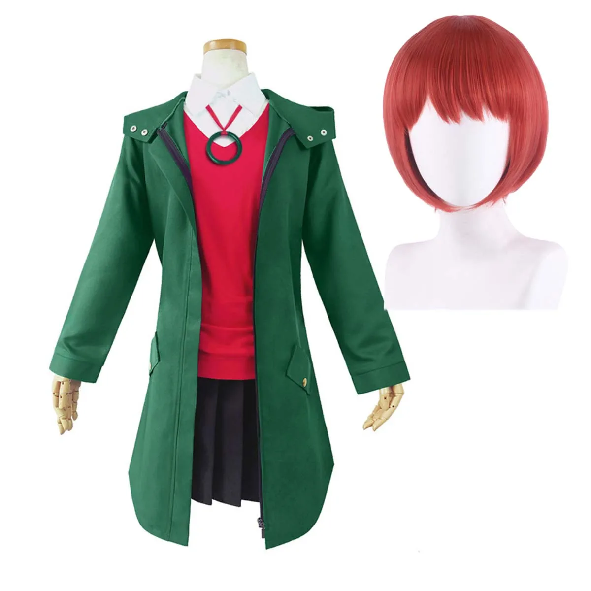 Disfraz o peluca de Halloween para mujer, disfraz de anime The Ancient Magus Bride Chise Hatori