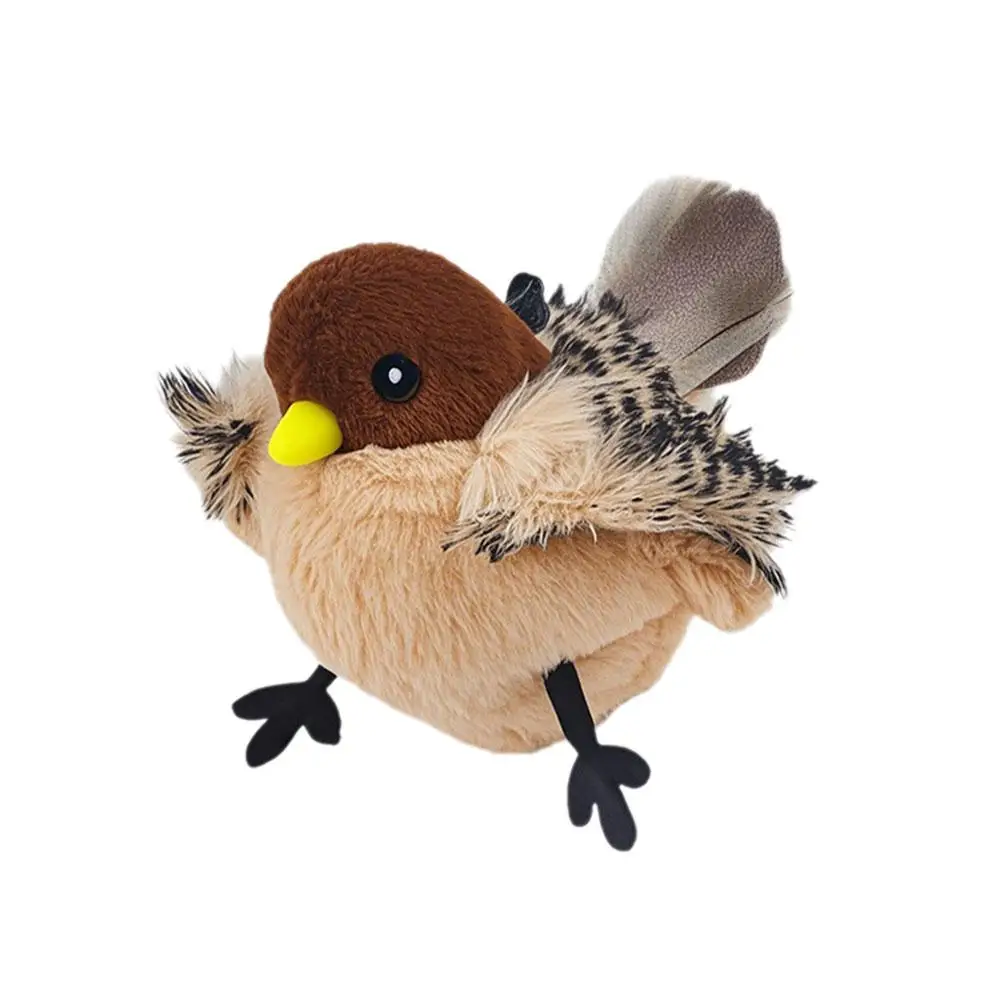 Flappy Bird Interactive Cat Toy Remote Control USB Rechargeable Pet Cat Plush Toy Flapping Bird Toy Electric Cat Teaser