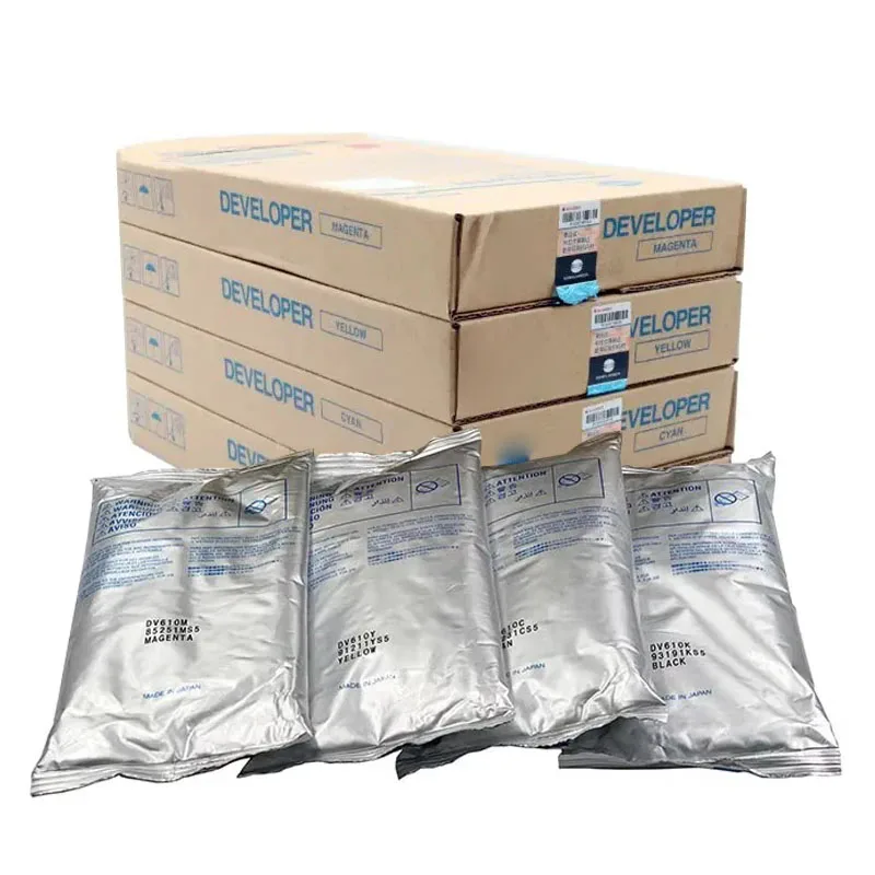 DV610 Original New Developer for Konica Minolta Bizhub C5501 C6501 C6500 C6000 C7000 1100g/Bag CMYK Iron Powder