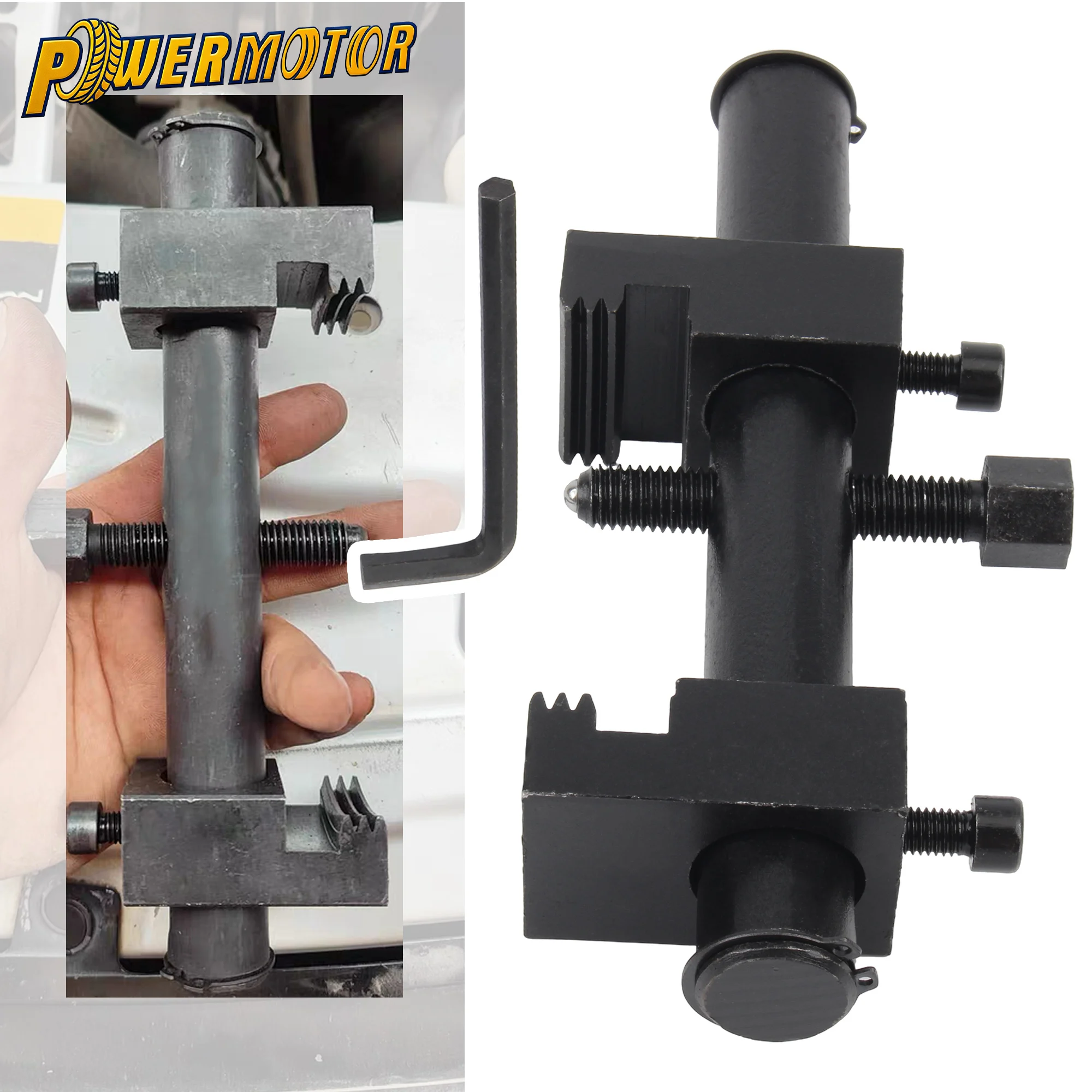 

Motorcycle Ribbed Drive Pulley Crankshaft Tool Crankshaft Remover 40mm to 165mm Universal Engine Tool Ribbed Pulleys Pullers