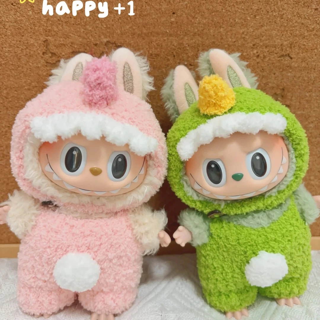 17cm Labubu Doll Dinosaur Roleplay Clothes Trendy Hoodies and Doll Accessories for Labubu V2