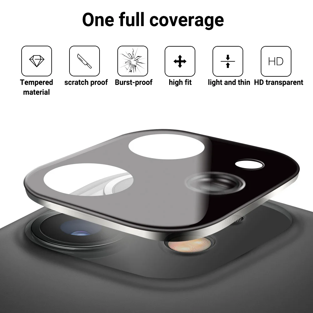 Full Cover Camera Lens Protector for iPhone 15 Pro 11 12 13 14 Pro Max Screen Protectors for iPhone 13 12 Mini 16 Plus Lens Film