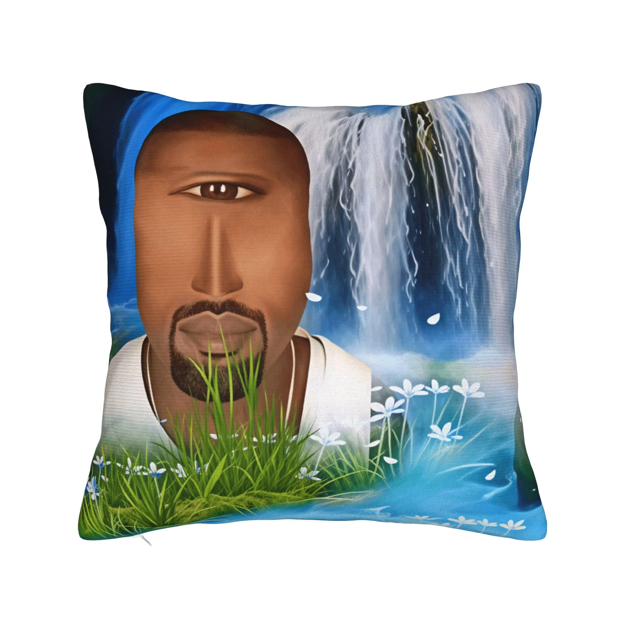 Pillow Case Kanye West Meme Print  Pillow Cover For Sofa Home Decor Kawaii Pillowcases