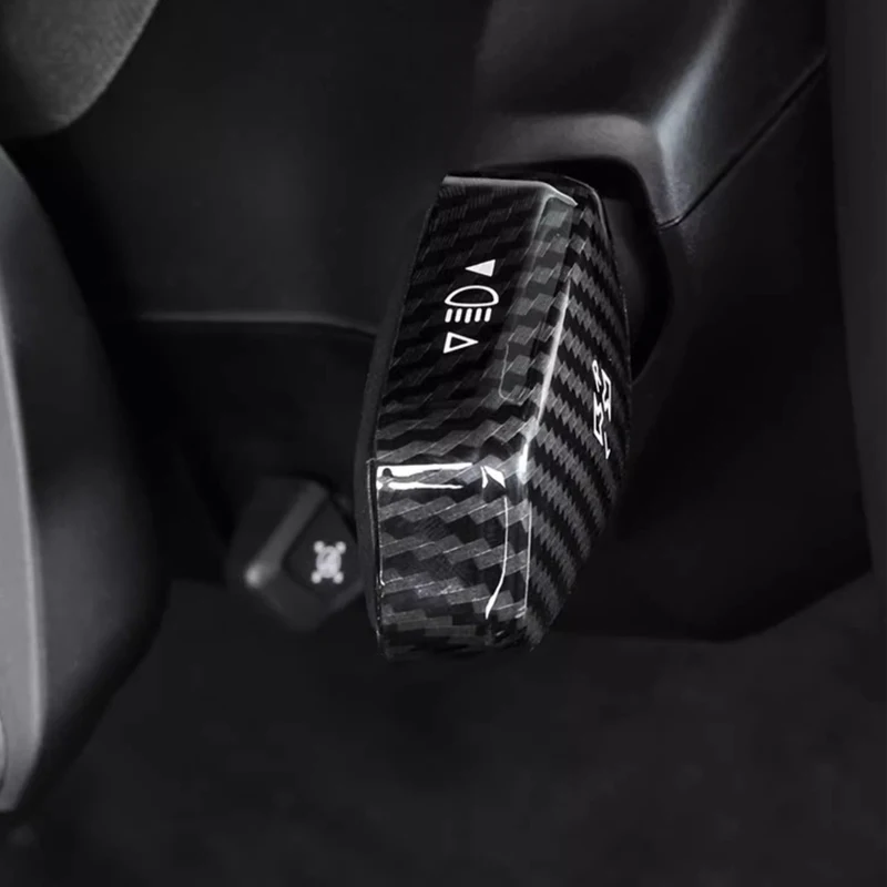 ألياف الكربون ABS سيارة بدوره إشارة ممسحة التبديل غطاء الزخرفية ملصقات الكسوة اكسسوارات لسيارات BMW 5 سلسلة i5 G60 G68 2024 2025