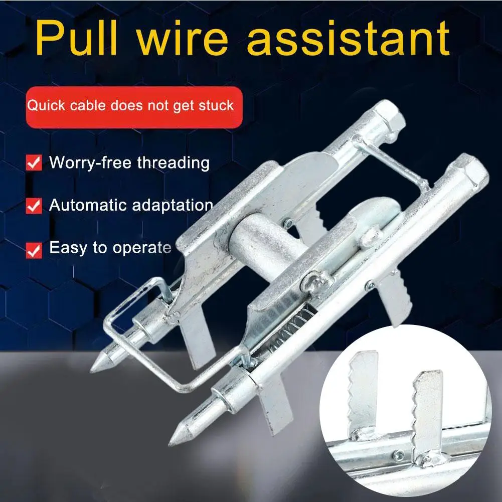 Wire Threading Aid Tool With Pulley Cable Puller Auxiliary Electrician Fish Wire Wall Universal Conduits Cable Reel Roller Box