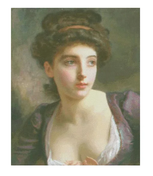 

Beauty girl painting sewing kit 18CT 16CT 14CT Unprinted Cross Stitch Kits Embroidery Art DIY Handmade Needlework Home Decor