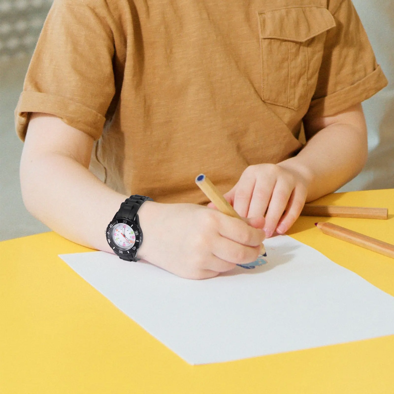 

Детские аналоговые часы с мягким силиконовым ремешком, светящимися в темноте стрелками, для обучения определению времени, подарок на день рождения или Рождество, наручные часы для детей