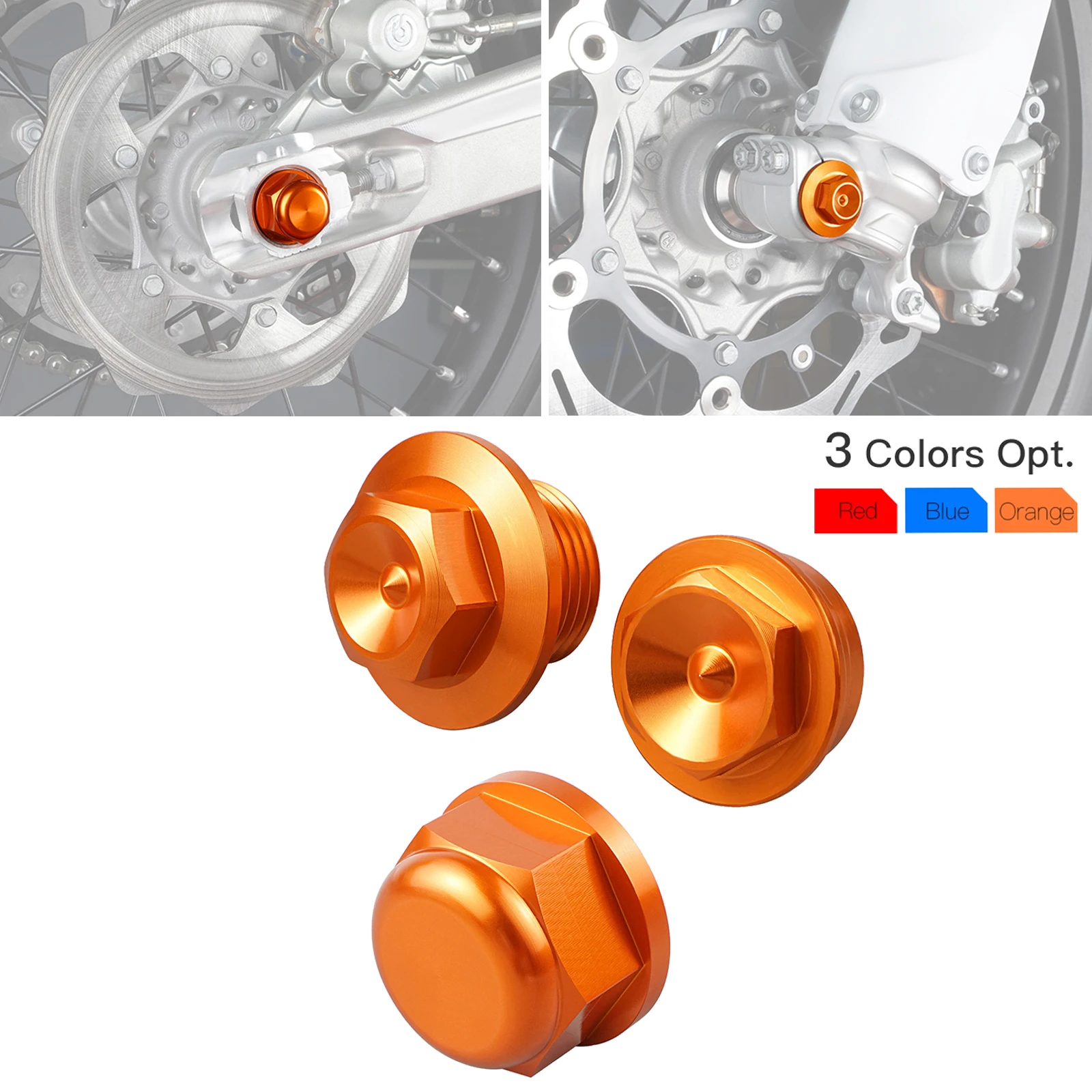 

NICECNC For KTM EXC 300 EXCF 350 EXC 450 Husqvarna TE 300 FE 350 2016-2022 M20xP1.5 Front Rear Axle Nut Screw For GasGas EC 300