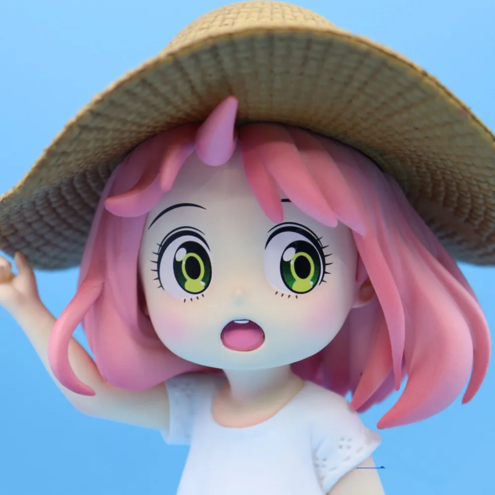 25cm anime anya forger figuras gk espião × família figuras de ação praia verão pvc coleção modelo ornamento brinquedos presentes aniversário