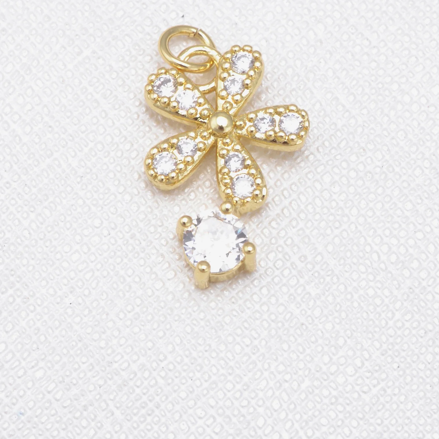 13Pcs Inlay Zircon Imitation Pearl Pendant Diy Jewelry Necklace Making Eyes Pineapple Flowers Virgin Windmill Hollow Accessories