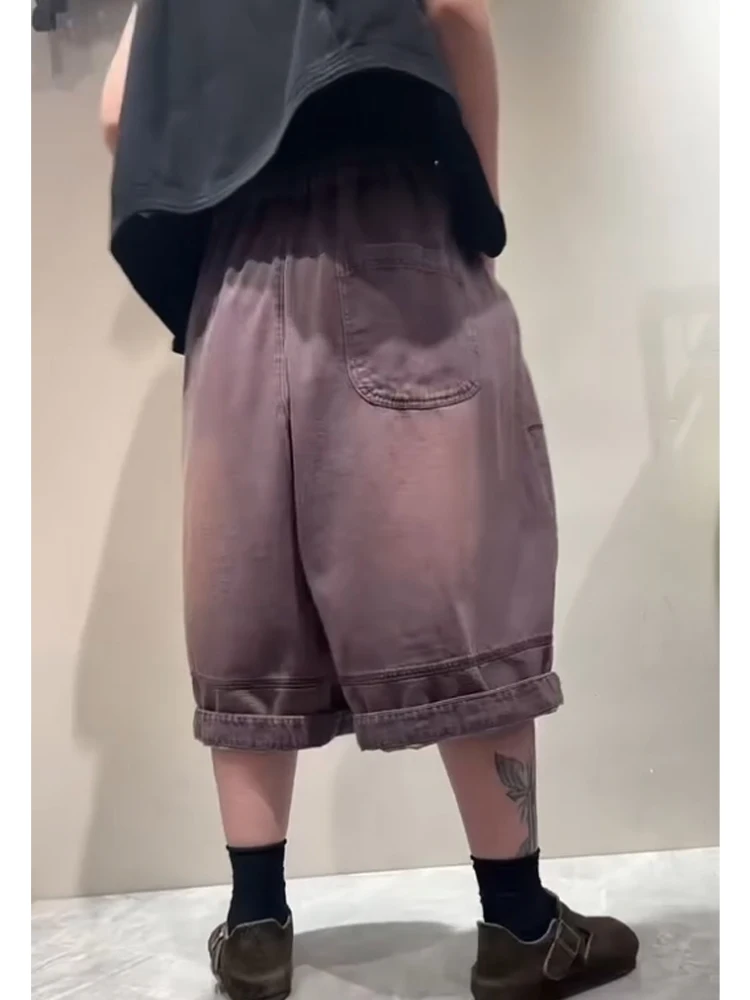 Amax LuluE Korean Design Vintage Striped Denim Pants Womens Summer Fashion Loose Elegant Trousers Ladies Classic Leisure Jeans