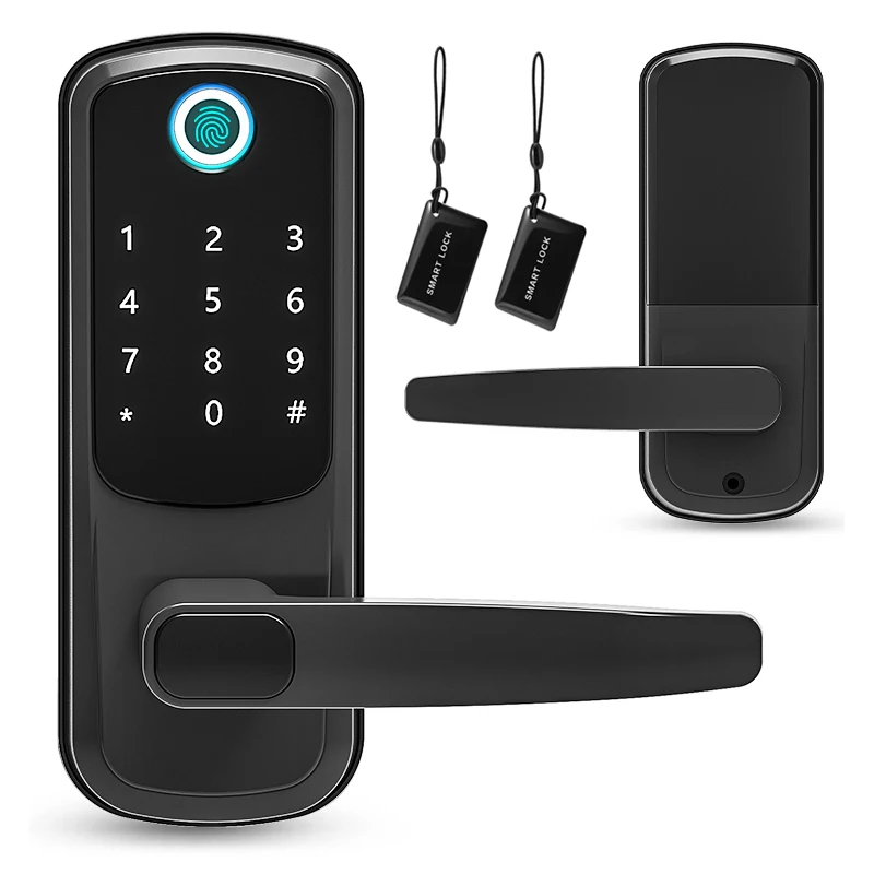 TTlock APP Biometric Fingerprint Door Lock  Bluetooth Smart Lock Digital Keypad RFID Keyless Entry Door Lock Alexa