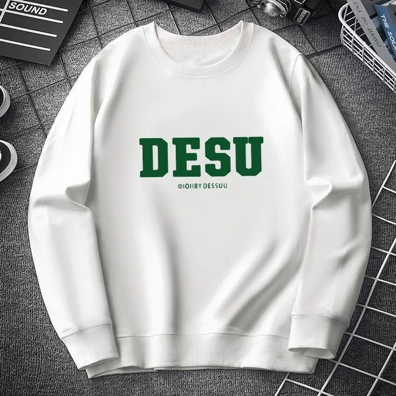 

2025 Модная и модная толстовка с капюшоном, свободная и утягивающая, милая и модная, весенне-осенняя футболка с круглым вырезом и длинными рукавами