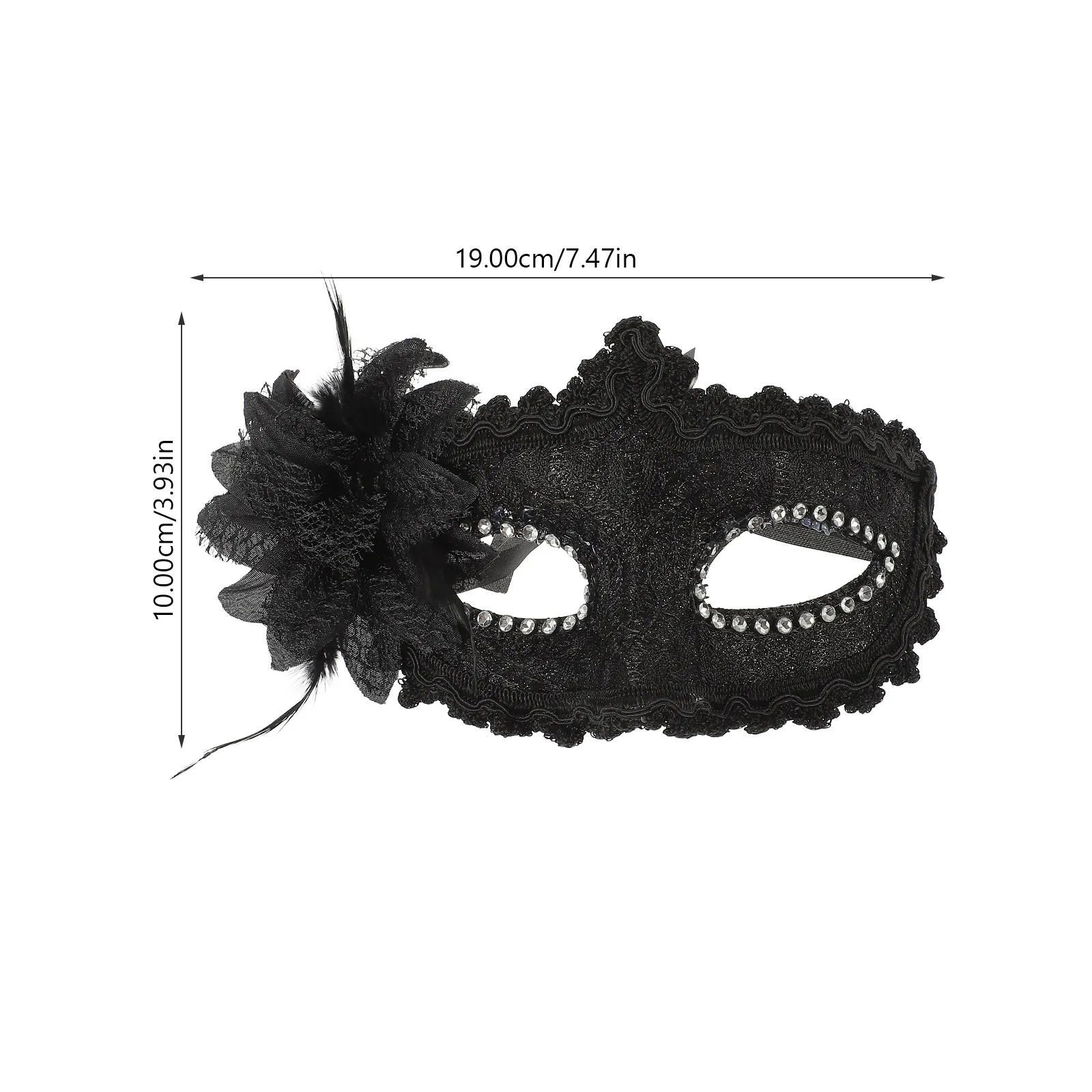 Comfortable Fit Princess Mask Decorative Lace Half Face Masquerade Mask for Halloween Party Carnival Ball Festival Costume Photo