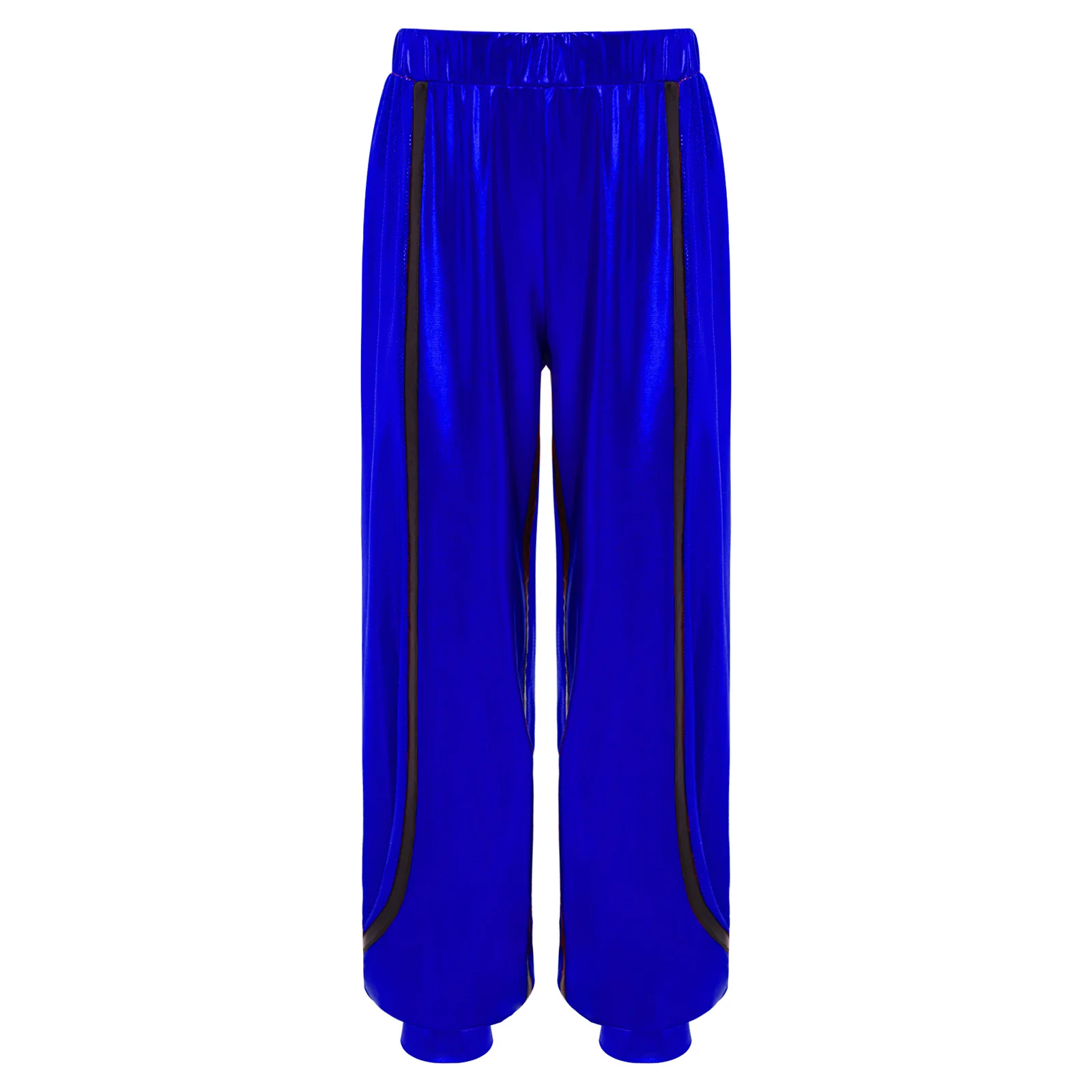 

Kids Girls Shiny Metallic Jazz Dance Performance Street Dance Pants with Elastic Waistband for Sports Workout Exercise