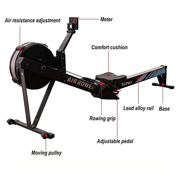 2022 New Design Rower Foldable Commercial Gym Indoor Portable Air Rowing Machine for home