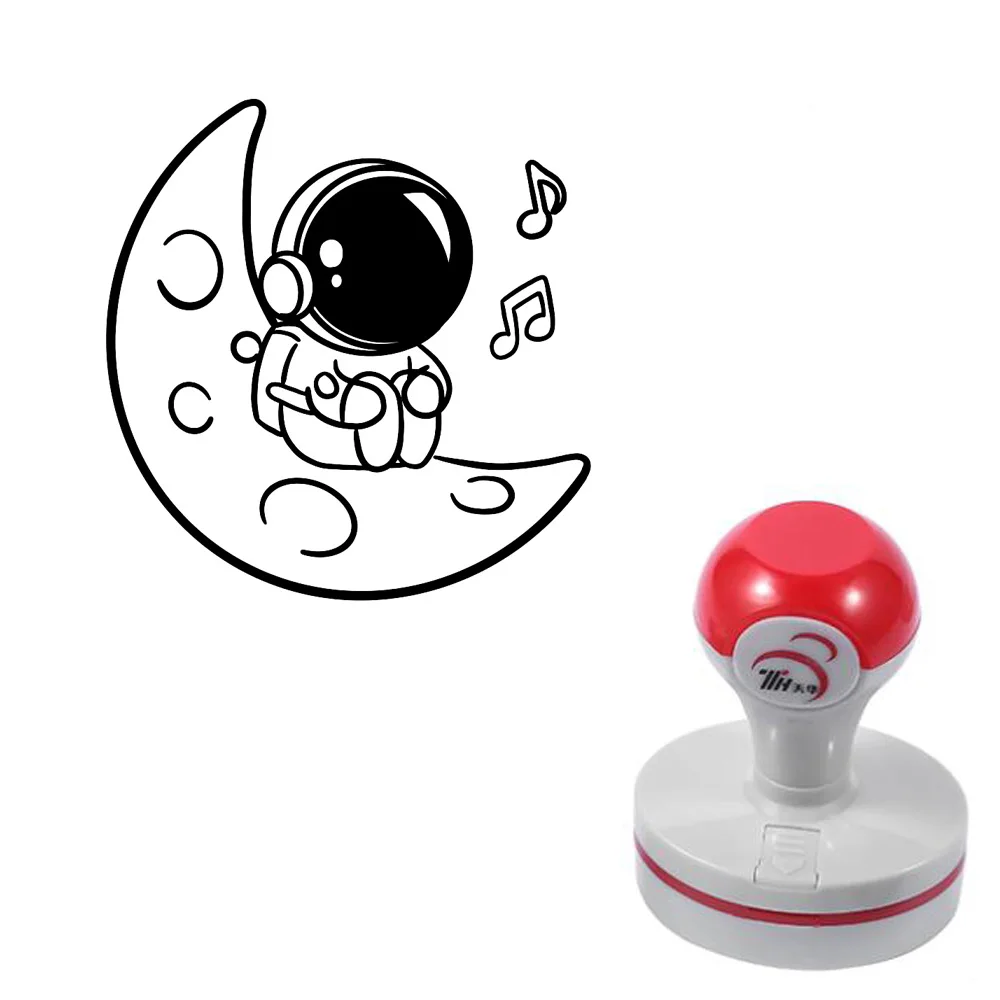 1 PCS Kawaii Spaceman Self-Inking Photosensitive Planner Scrapbooking Stamps for Card Making Book Journal Art Supplies