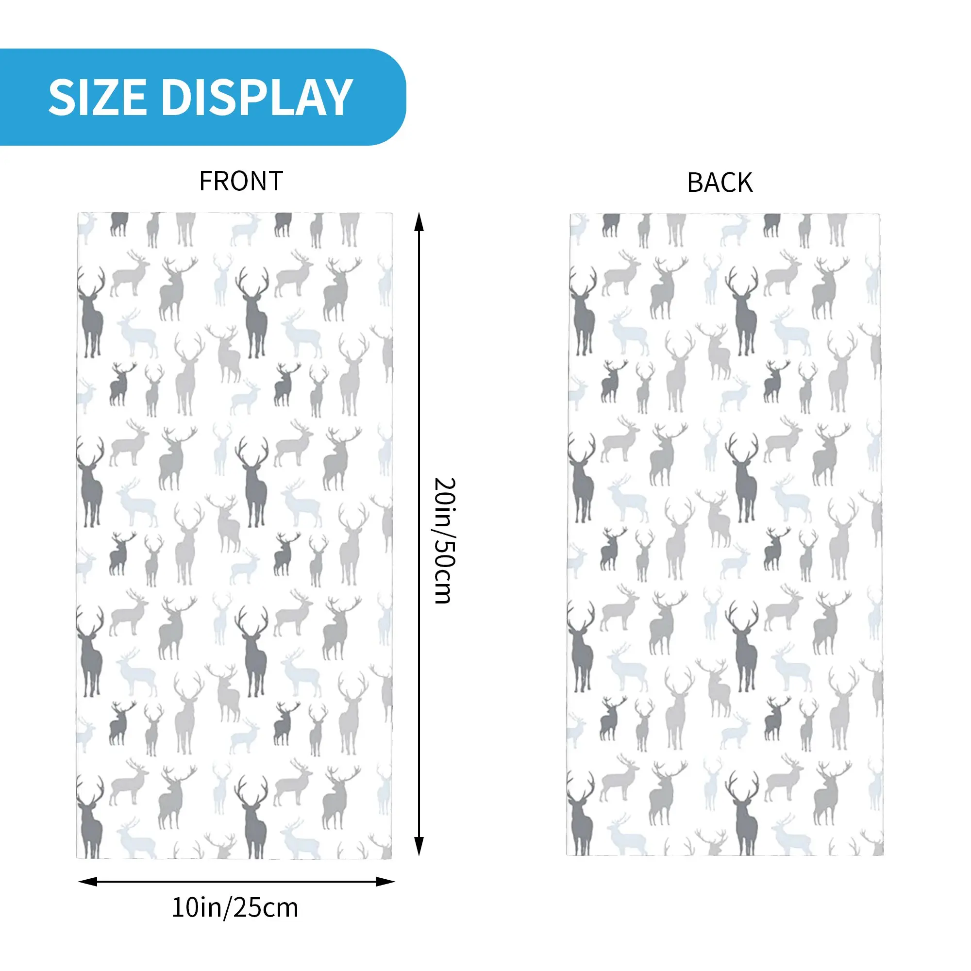 Wild Moose Deer Design  Bandana Neck Gaiter Printed Mask Scarf Face Mask Hiking Fishing Unisex Adult Windproof