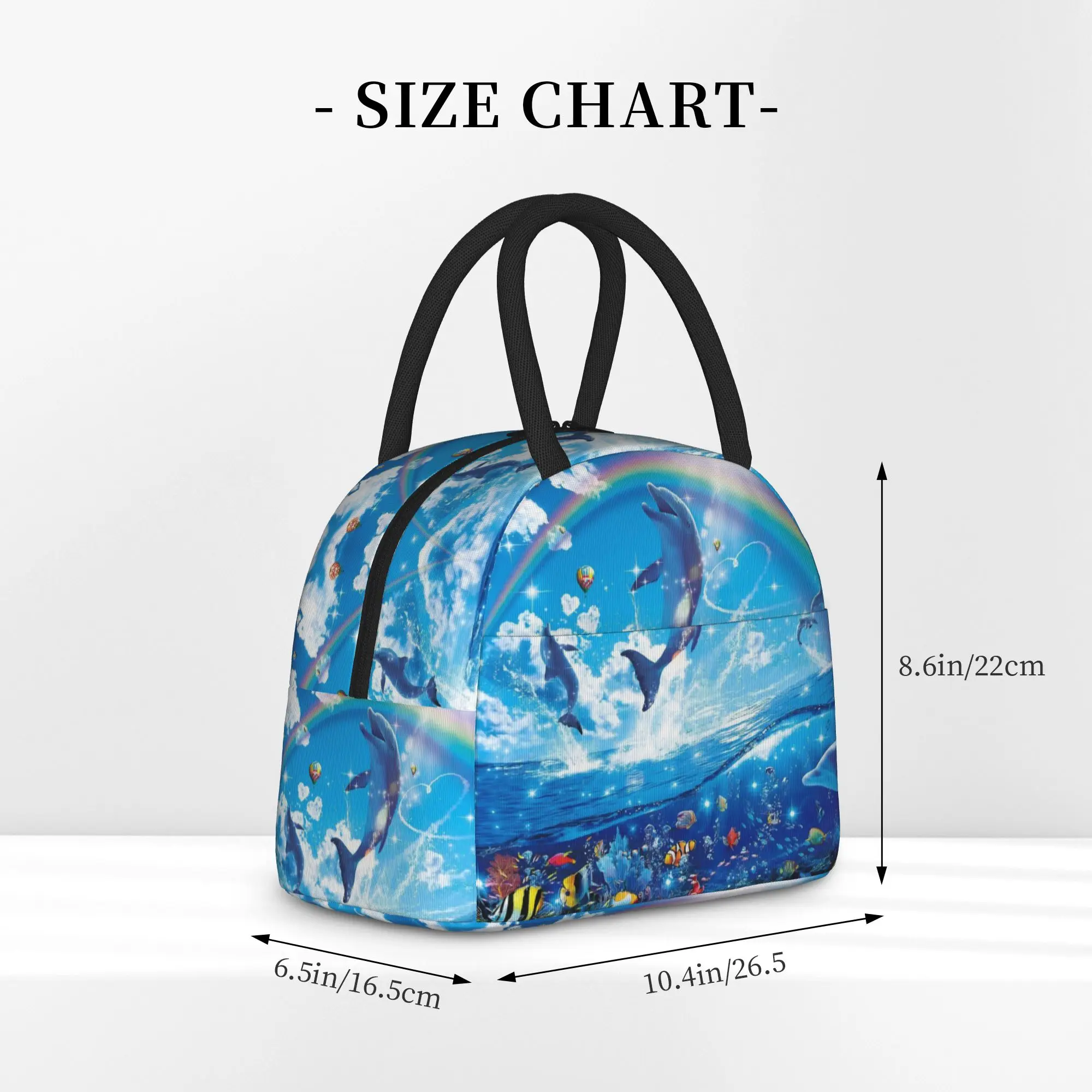 Frutiger Aero Art Vibes Scenery Tote Insulated Lunch Bag Fashion Handheld Food Bags Reusable Thermal Cooler Washable Bento Box