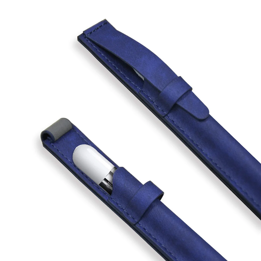 

Чехол для ручки для стилуса, темно-синий защитный рукав из искусственной кожи, противоударный, устойчивый к царапинам чехол для сенсорного экрана