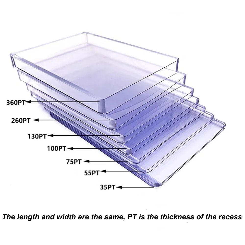 25 stks/zak 35/55/75/100/130/180PT Clear Regelmatige Top Loaders Standaard Maat voor Alle Trading Cards Baseball Card Protectors