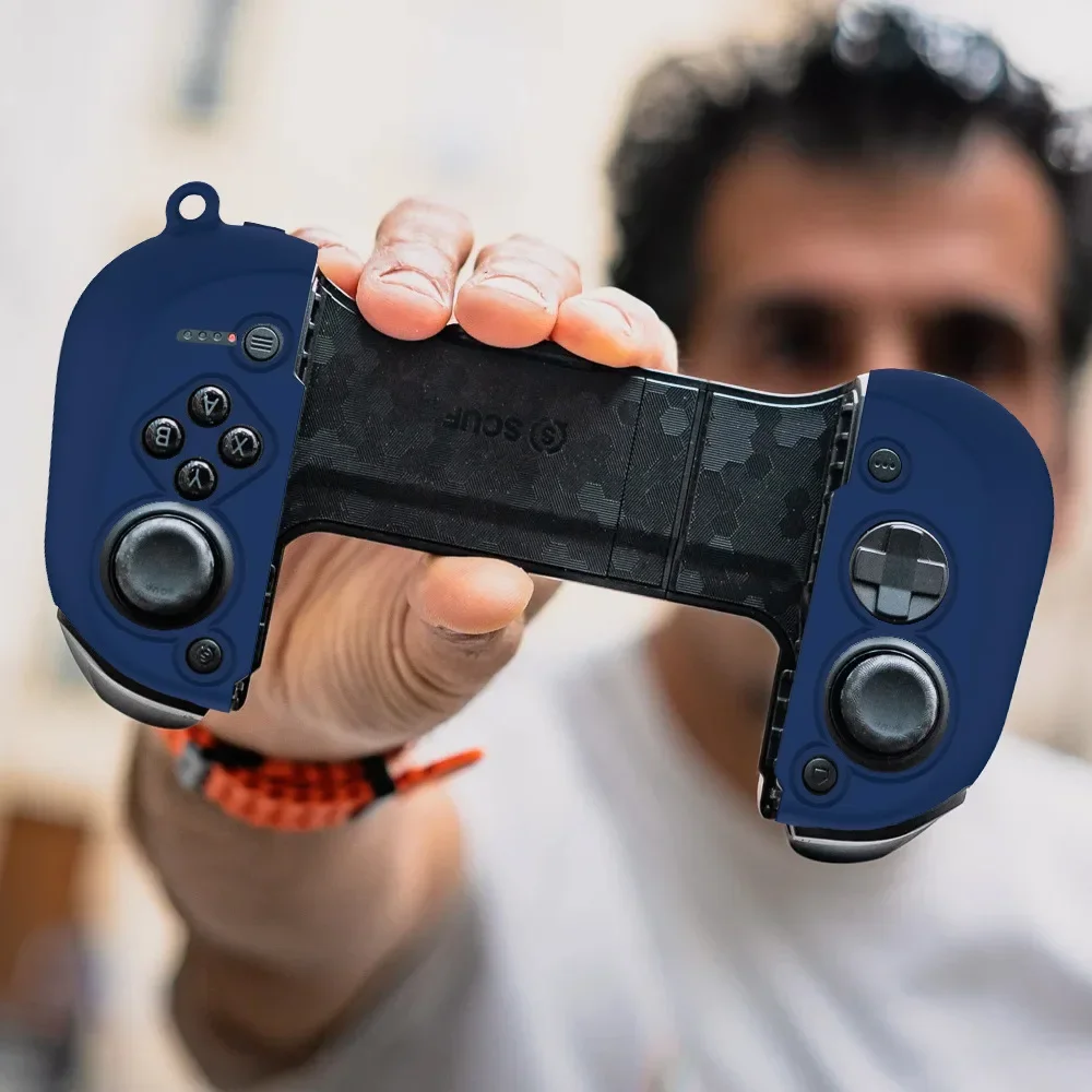 Adecuado para controlador de juego SCUF Nomad, cubierta protectora de silicona, carcasa suave de almacenamiento anticaída con cordón