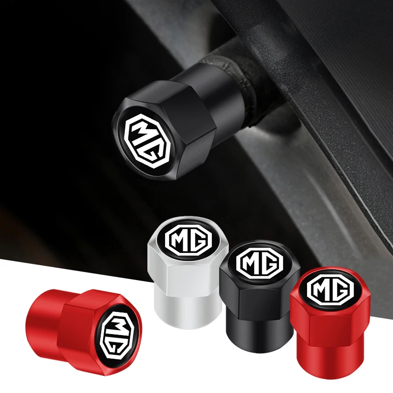 4 قطعة سبائك الألومنيوم سيارة عجلة الاطارات صمام قبعات الجذعية غطاء ل موريس المرآب MG Cyberster MG3 MG5 MG7 MG6 ZS ES5 واحد HS MG4 EV
