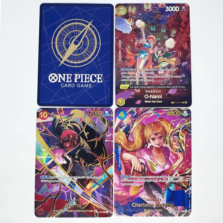 OP06 One Piece TCG Character Proxy Cards Set - O-Nami, Shanks, Charlotte Pudding - English Alternate Art