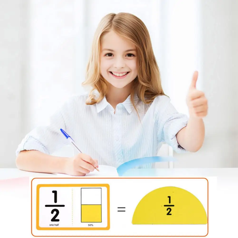 Frazioni Cerchio per piastrelle Frazioni Carte didattiche per l'apprendimento delle frazioni Set di piastrelle per studenti elementari Manipolatori matematici