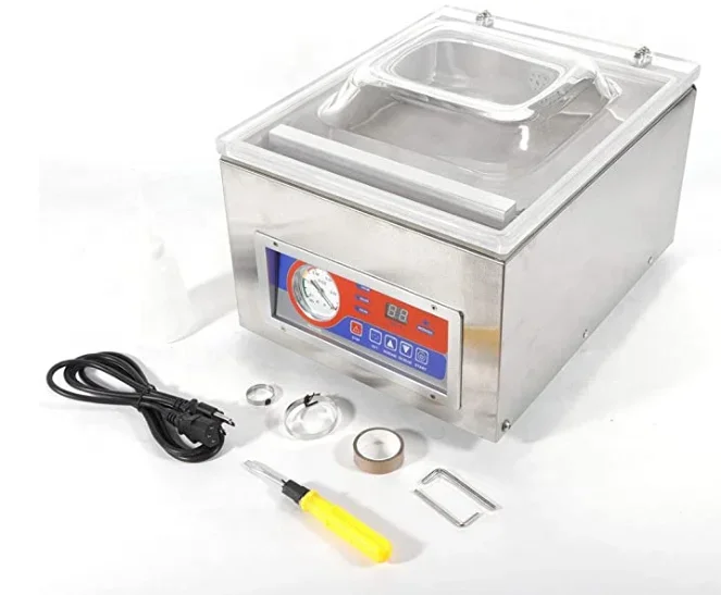 DZ-260C single chamber desktop industrial pump vacuum sealing machine clothing food steak commodity chemical liquid bag